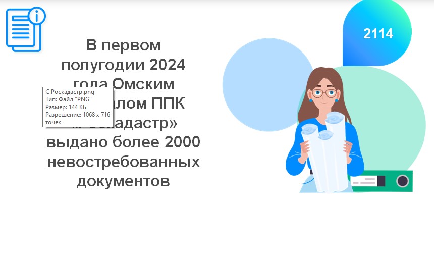 В первом полугодии 2024 года Омским филиалом ППК «Роскадастр» выдано более 2000 невостребованных документов.